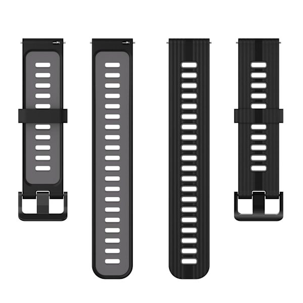 Musta Tummanharmaa Musta Tummanharmaa Silikoninen kellon ranneke, yhteensopiva Huawei Watch Gt 3 46mm:n kanssa, yhteensopiva Huawei Watch Gt 3 46mm:n kanssa