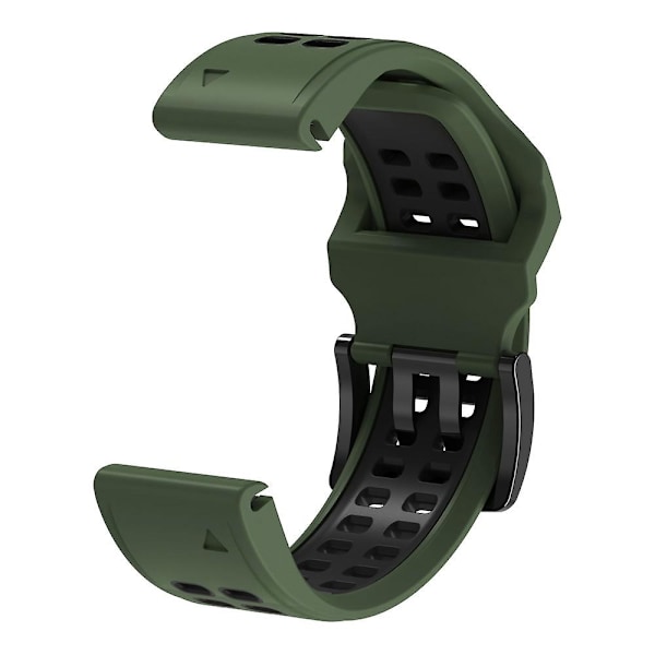 Armygrøn Sort Armygrøn Sort Silikone Urrem kompatibel med Garmin Fenix 6