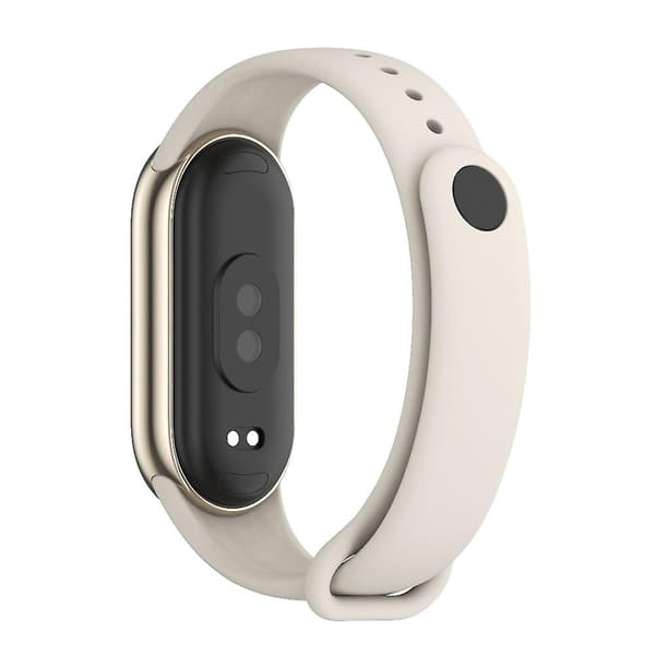 Grå Grå Mijobs Silikonrem i ensfarget design kompatibel med Xiaomi Mi Band 8