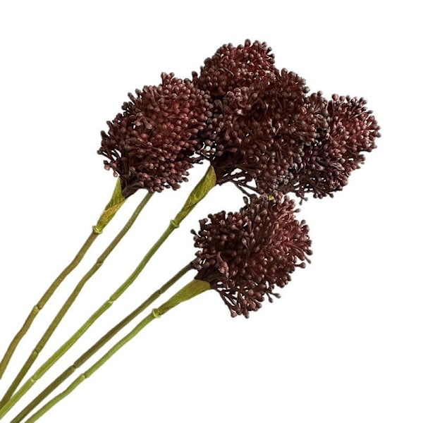 Keinotekoinen yksittäinen ruohosipulikukka yrityksen pöytäkoristeeksi, muovinen voikukka hääkuvausympäristöön Single scallion flower blue