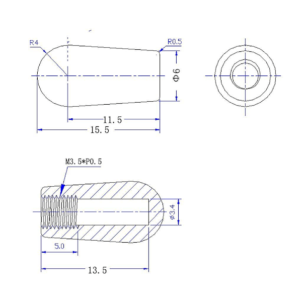 2x Plast 3-veis vippebrytere Knotter Hetter Tupper for Elektrisk Gitar Hvit