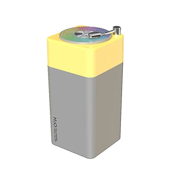 Ny högkapacitets bärbar hushållsdämpad luftkylare USB laddning, gul