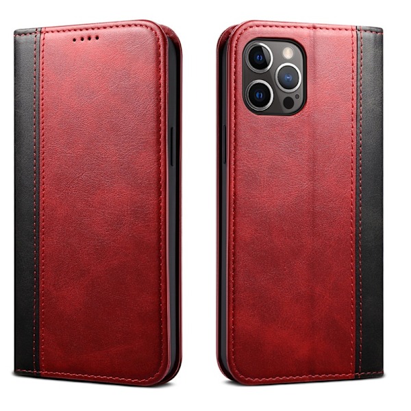 Etui til iPhone 15 Plus Rød og sort Flip