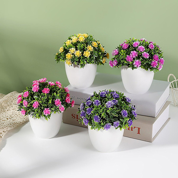 Konstgjord Bonsai, bleknar aldrig, inget behov av vattning, 31 blommor, konstgjord krukväxt, heminredning