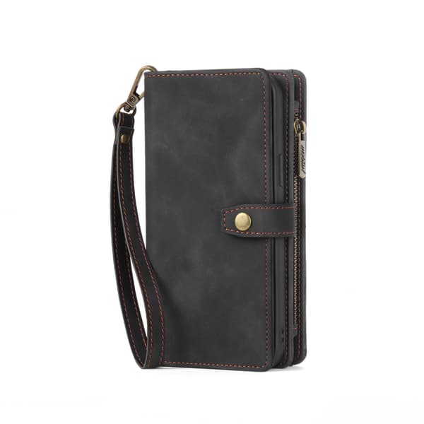 Etui til iPhone 16 Plus sort Wallet med kortholder Flip