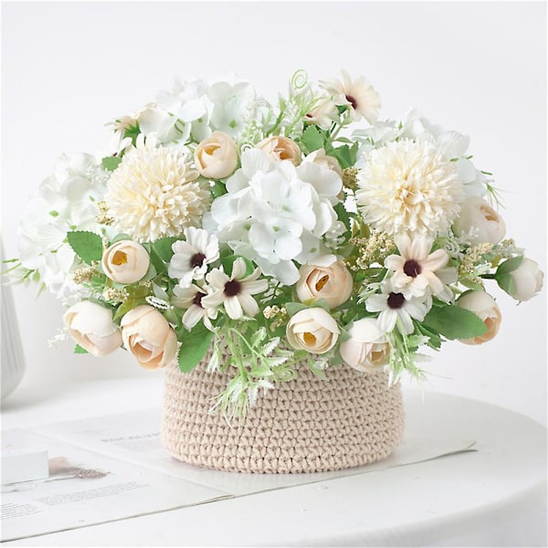 1 stk. Kunstig Blomst Fotografi Rekvisitt Bryllupsfest Hjemmekontor Blomsterdekor Champagne White