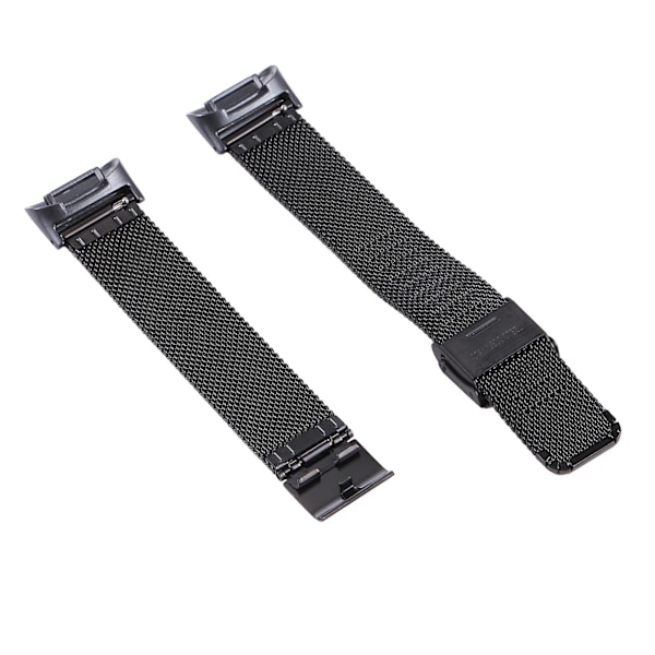 Musta Milanon teräsranneke, yhteensopiva Fitbit Charge 5:n kanssa