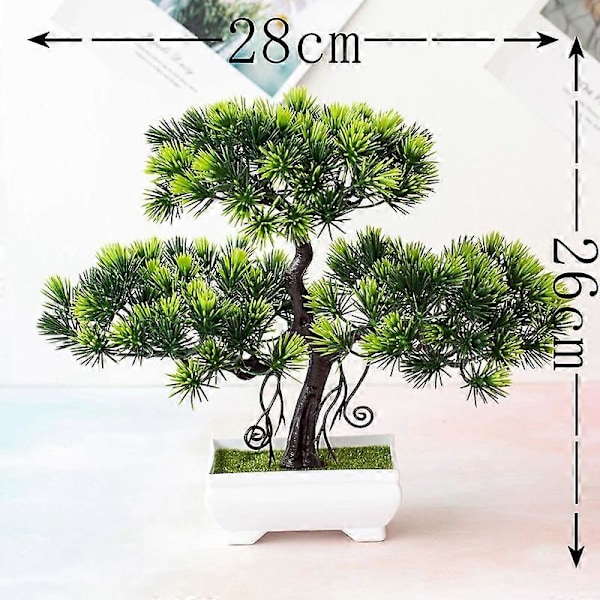 1st Konstgjort Tallträd Miniatyr Bröllopsfest Hemmakontor Bords Bonsai Dekor