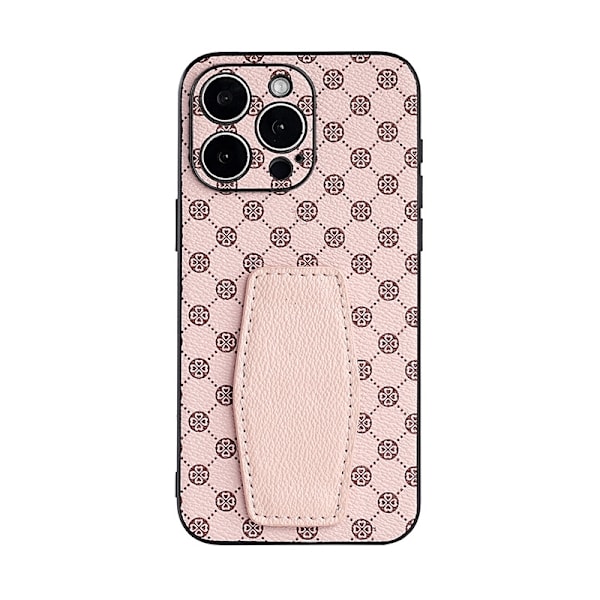 Etui til iPhone 14 Promax Pink Luksus håndleds tekstur læder tekstur Fuld krop