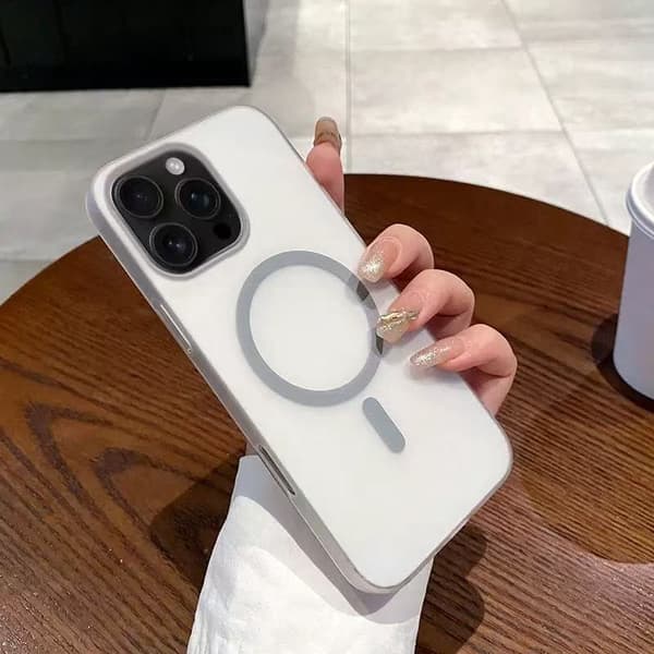 Etui til iPhone 17 Pro Max Skin Feel Frosted Magnetic Slim Profile Grå