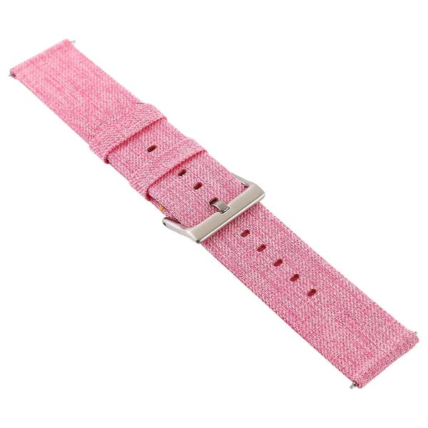 Pink Pink Anvas håndledsrem kompatibel med Fitbit Versa / Versa 2