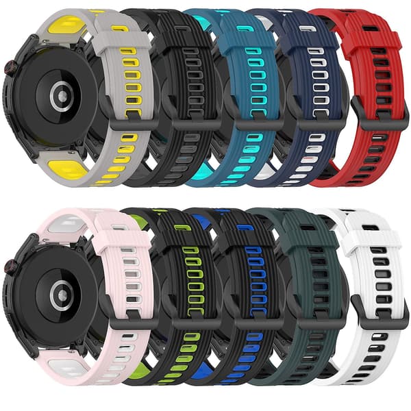 Sort Grå Sort Grå Vertikal Silikone Urrem kompatibel med Garmin Venu 2