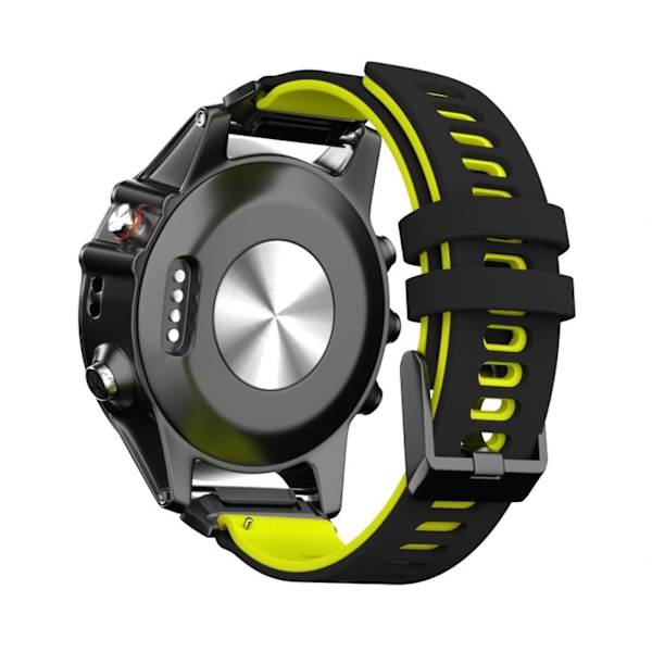Svart Gul Svart Gul Silikonklokkereim kompatibel med Garmin Fenix 7x