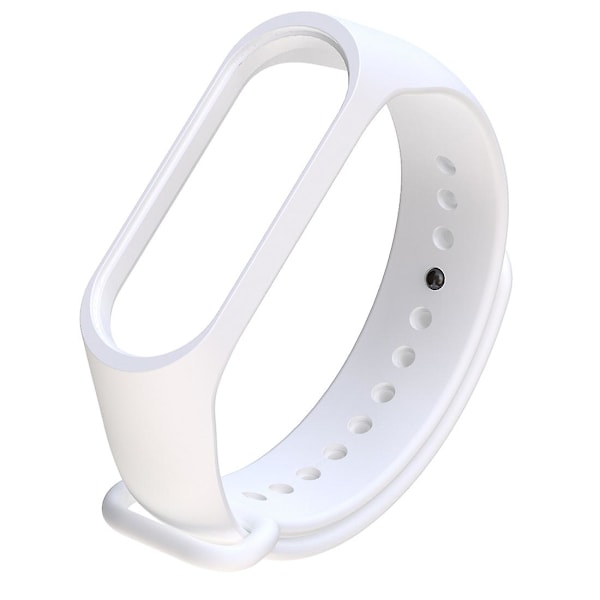 Valkoinen silikoninen ranneke, yhteensopiva Xiaomi Mi Band 3:n kanssa