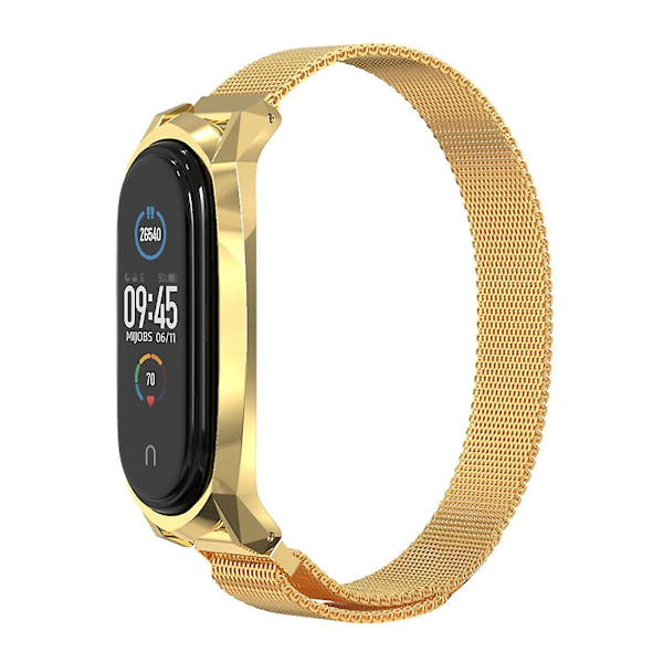 Gull Gull kompatibel med Xiaomi Mi Band 6 / 5 / 4 / 3 Rustfritt Stål Klokkereim