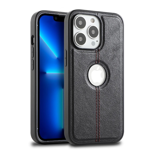 Etui til iPhone 14 Pro Max sort To-i-en business læder