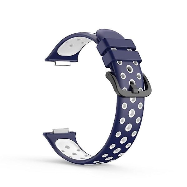 Blå Hvid Blå Hvid Silikone Urrem kompatibel med Huawei Watch Fit 2