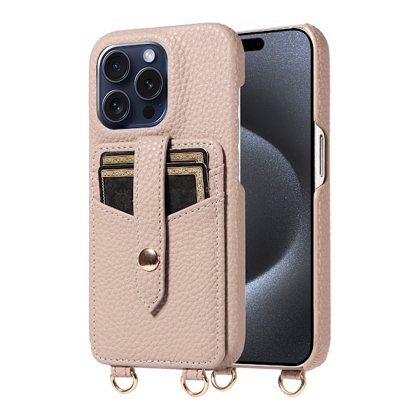 Fodral för iPhone 15 Plus benvitt Plånbok med Korthållare