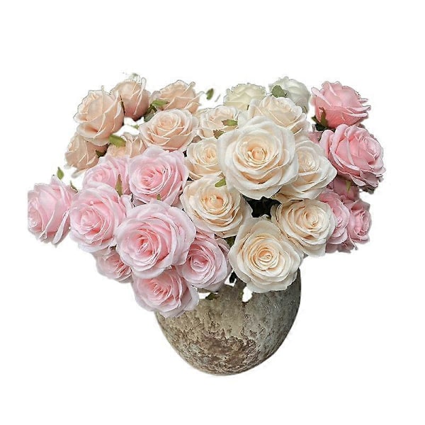 Enkelt simulert multi-hode rosebukett bryllup bryllupsdekorasjon kunstig blomst foto fotografering arrangement rekvisitter falsk blomst Bean Paste