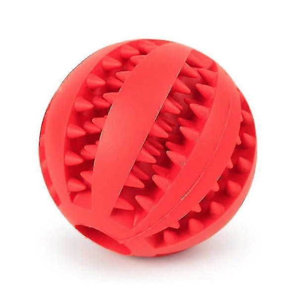 1 st Sof Husdjur Hund Leksaker Boll Interaktiv Elasticitet Boll Hund Tuggleksak Tandrengöring Gummiboll Leksaker För Hundar Godis Matdispenser Red 7cm