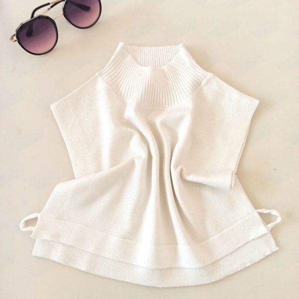 Naisten tekoviulus Irrotettava puoli Irrotettava Pullover Irrota Mock neck in white Default