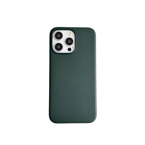 Fodral för iPhone 15plus Mörkgrön Officiell webbplats Magnetisk laddning läder