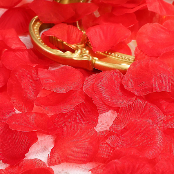 2000 stk. Roseblader Kunstige Roseblader Røde Blader Roser Valentinsdag Roseblader Romantiske Jubileumsrekvisitter