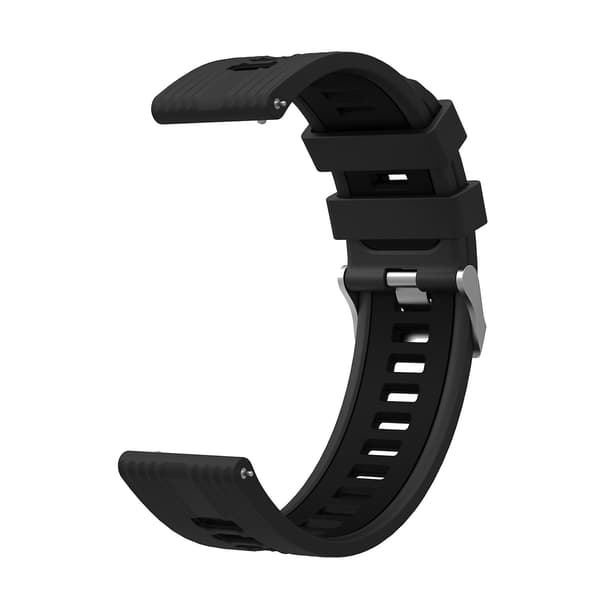 Sort Sort Silikone Urrem kompatibel med Huawei Watch Gt 3 46mm