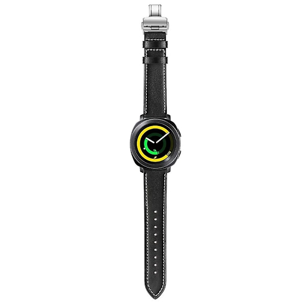 Svart Svart kompatibel med Huawei Watch Gt2e Läderarmband