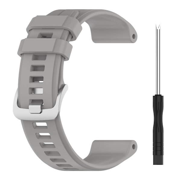 Grå Grå Silikone Urrem kompatibel med Garmin Approach S62