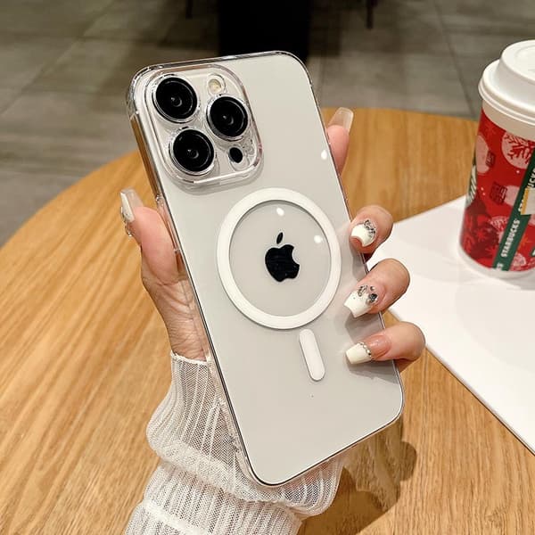 Etui til iPhone Klart Magnetisk Linsedetalje Slank Profil Klar Noz24770