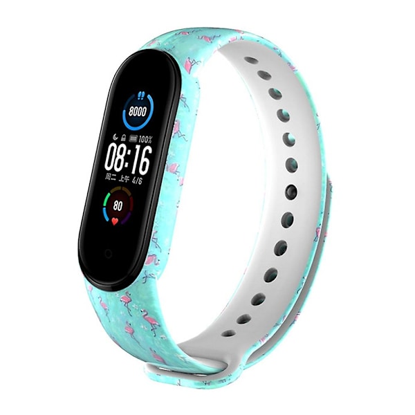 Flamingo Flamingo kompatibel med Xiaomi Mi Band 5 Tpuwatchband