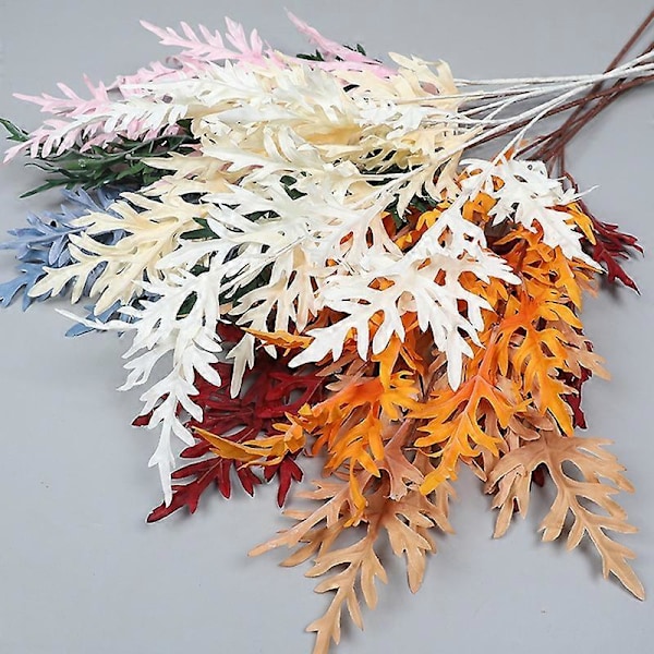Realistisk Delikat Kunstig Silkeblomst Håndlaget Flerbruks Kunstig Blomstersimulering for Soverom White