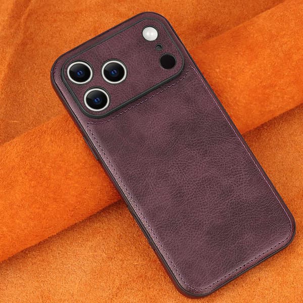 Fodral till iPhone 16 Lädertextur Lila Noz27068