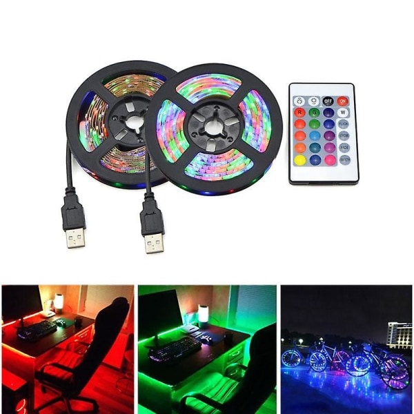 Tape Ribbon 24 Keys Remote LED Strip Light 5M / RGB With Remote