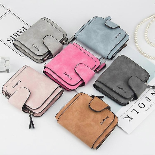 Baellerry Dam Buckle Nubuck Läder Myntbörs Söt Liten Fräsch Studentplånbok