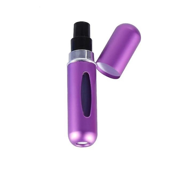 Portabel mini påfyllningsbar parfymflaska spray 5 ml matte PURPLE