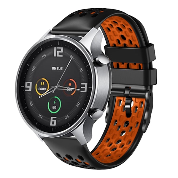 Svart Oransje Svart Oransje Pustende Silikon Klokkereim kompatibel med Xiaomi Mi Watch Color