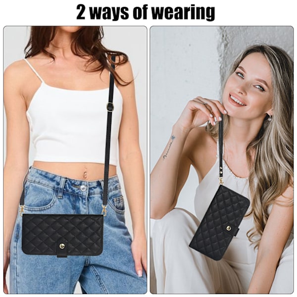 Kotelo iPhone 14promax 6.7 mustalle ins crossbody -korttipidike timanttiteline kuuma myynti