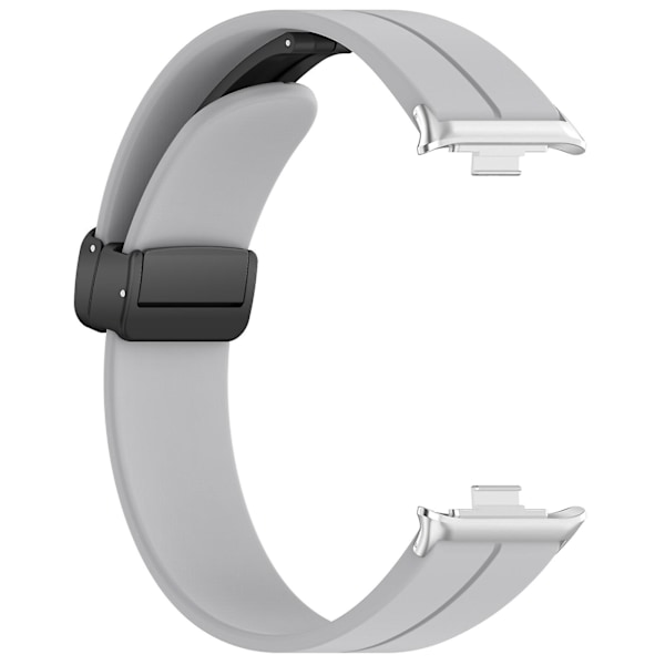 Vaaleanharmaa magneettisoljellinen silikonihihna, yhteensopiva Xiaomi Mi Band 8 Pron kanssa
