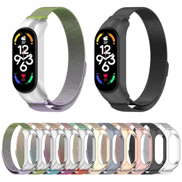 Rustfritt stål klokkereim kompatibel med Xiaomi Mi Band 7 / 7nfc