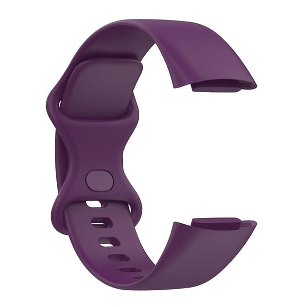 Mørkelilla Mørkelilla kompatibel med Fitbit Charge 5 Silikone Urrem S