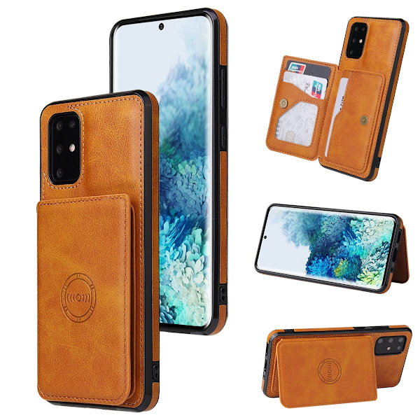Etui til iPhone 13 Khaki Flip Wallet med kortholder magnetisk