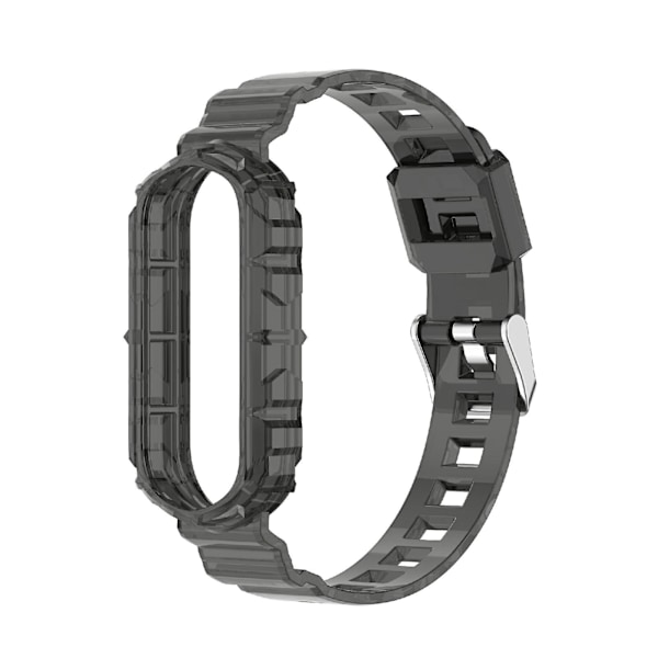 Transparent Svart Transparent Svart Tpu Integrerat Armband kompatibelt med Xiaomi Mi Band 5/6/7