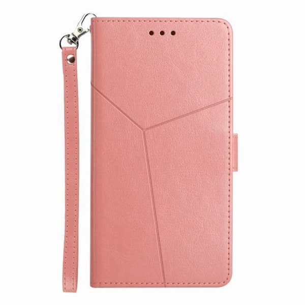 Fodral för iPhone 13mini 5.4 Roséguld Präglat Plånboksfodral med Korthållare Flip Blandade Material