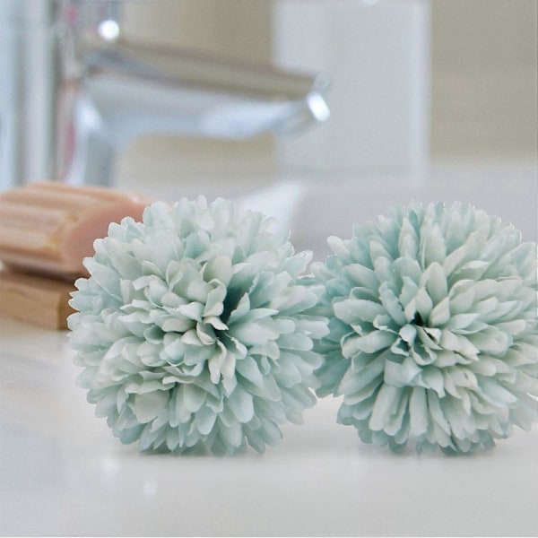 10 stk. Silkekrysantemum Ball Buketter Hortensia for Bryllup Blue