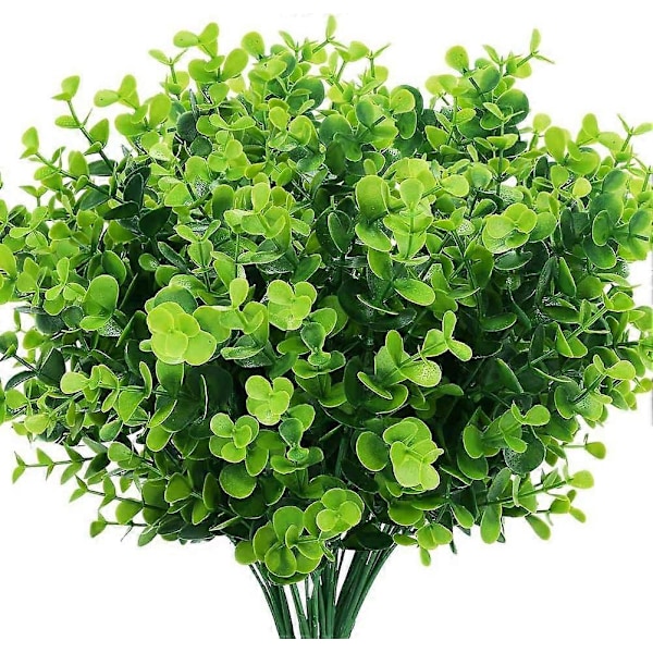 Kunstige Lavendelblomster Planter 8 Stykker, Livagtige UV-resistente Falske Buske Grønne Buske Buket Green 8