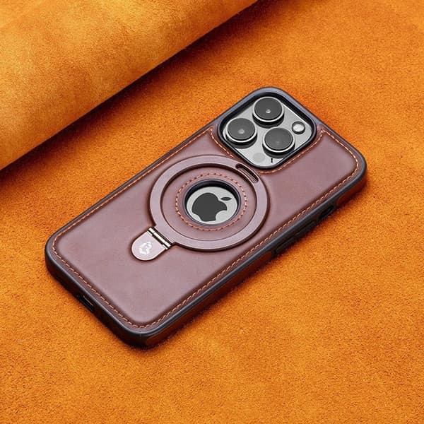 Etui til iPhone 13 Mocha Brun Magnetisk Støtte Læder