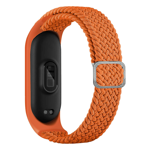 Orange Orange-kompatibelt med Xiaomi Mi Band 6 / 5 / 4 Nylonflätat Klockarmband