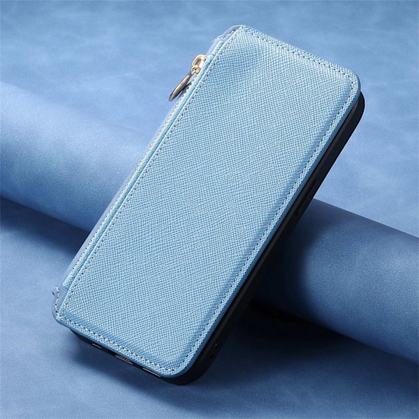 Etui til iPhone 15 Pro Max blå Magnetisk cover sugekop adsorberer Flip